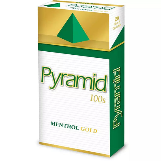 Pyramid 100s Box: Menthol Gold