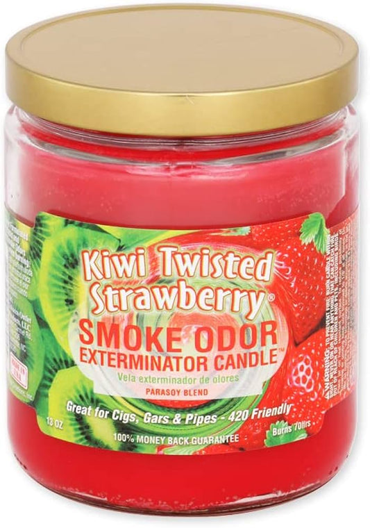 Smoke Odor- Exterminator Candle: Kiwi Twisted Strawberry