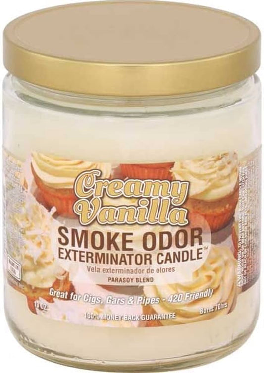 Smoke Odor- Exterminator Candle: Creamy Vanilla