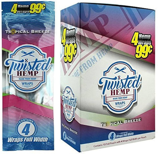 Twisted Hemp Wraps: Tropical Breeze (4 ct.)