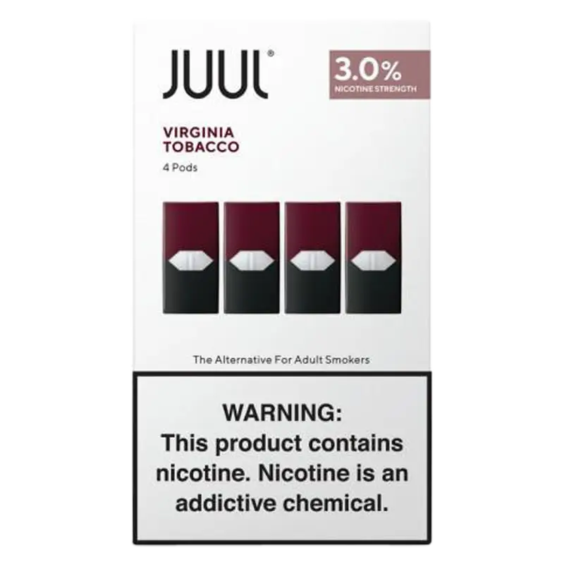 Juul: Virginia Tobaccco 3.0% Nic (4 Pods)