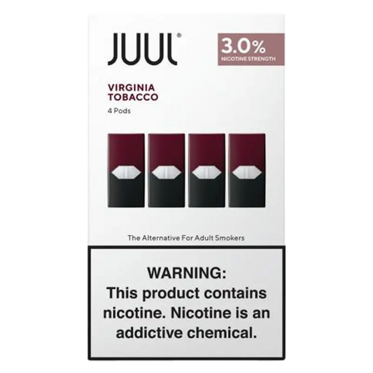 Juul: Virginia Tobaccco 3.0% Nic (4 Pods)