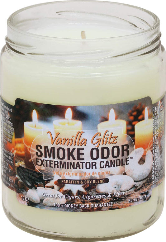 Smoke Odor- Exterminator Candle: Vanilla Glitz