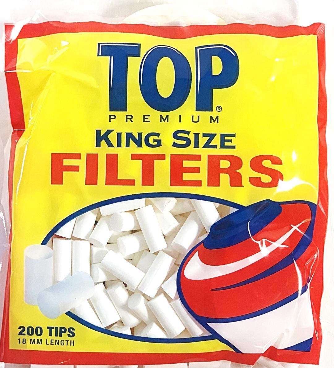 Top Premium King Size Filter Tips (18mm/200 Tips)