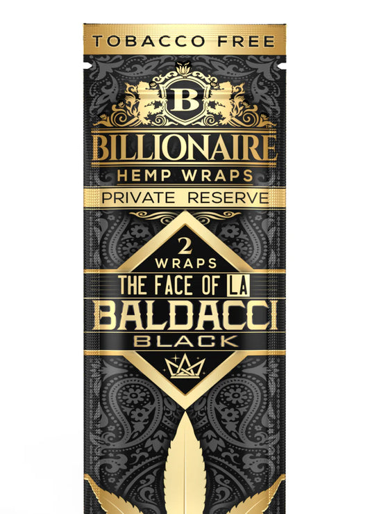 Billionaire Hemp Wraps- Baldacci Black