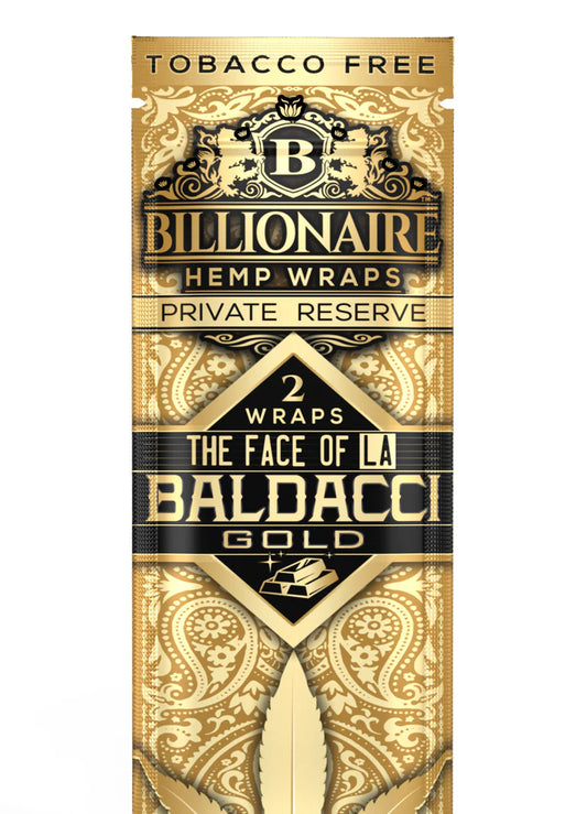 Billionaire Hemp Wraps- Baldacci Gold