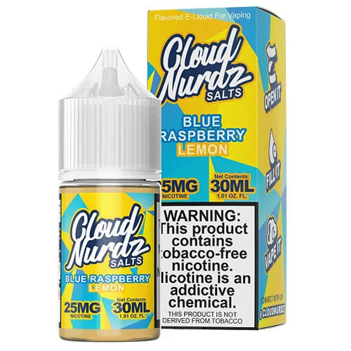 Cloud Nurdz Salts: Blue Raspberry Lemon (25mg/30ml)