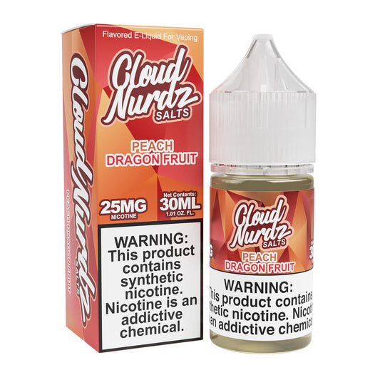 Cloud Nurdz Salts: Peach Dragonfruit (50mg/30ml)