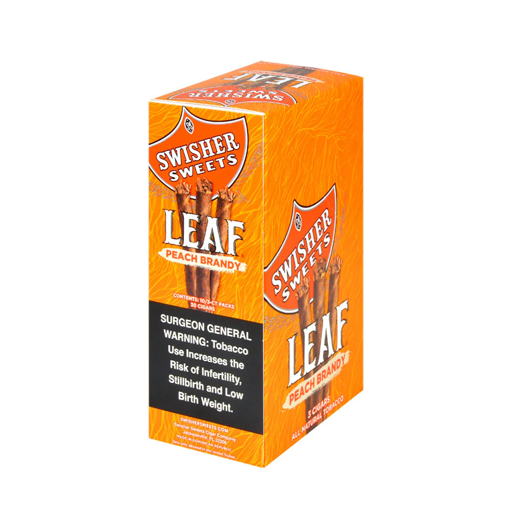 Swisher Sweets Leaf: Peach Brandy(3 Ct.)