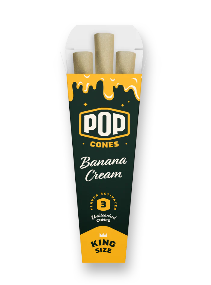 Pop Cones Banana Cream (King Size / 3 ct.)