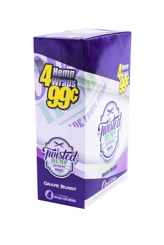 Twisted Hemp Wraps: Grape Burst (4 ct.)