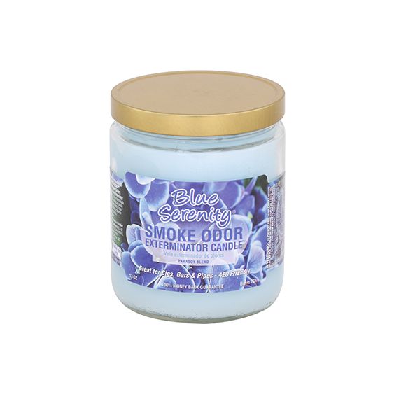 Smoke Odor- Exterminator Candle: Blue Serenity