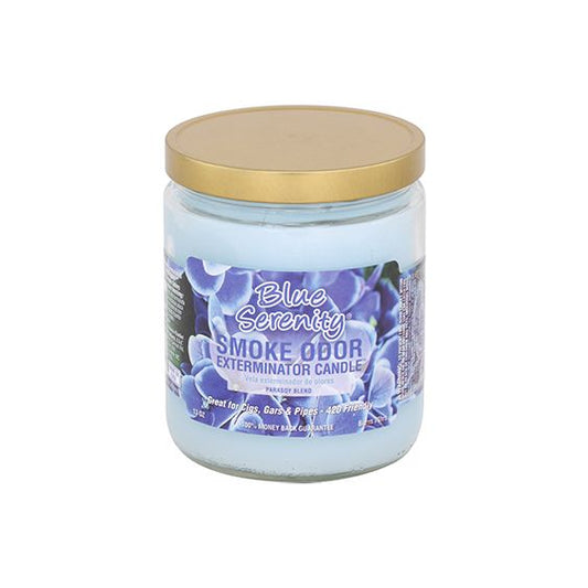 Smoke Odor- Exterminator Candle: Blue Serenity