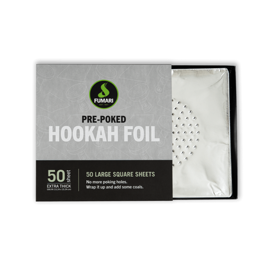 Fumari: Pre - Poked Hookah Foil (50 Large Sheet)