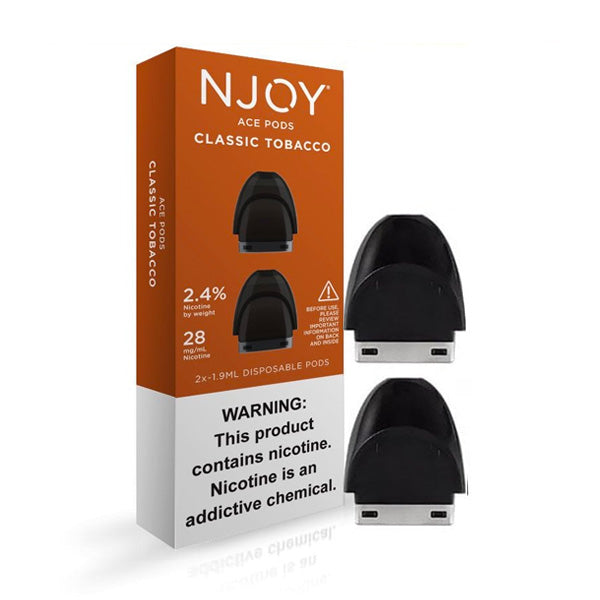 Njoy Ace Pods : Classic Tobacco 2.4 % Nic (2 Pods)