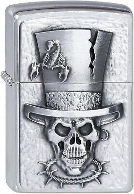 Zippo- Skull With Top Hat