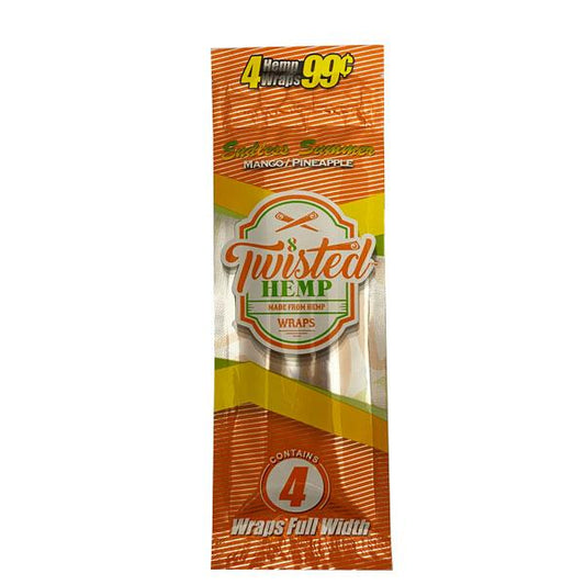 Twisted Hemp Wraps: Endless Summer Mango/Pineapple (4 ct.)